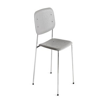 Chaise SOFT EDGE 40 de Hay, Structure chrome, Assise soft grey