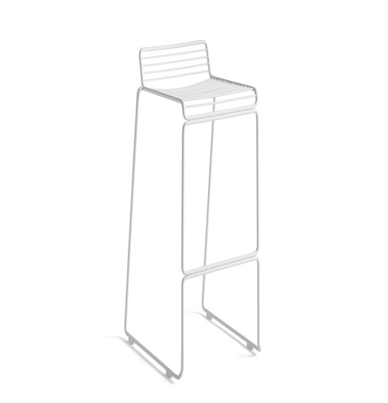 Tabouret de bar HEE HIGH de Hay, H.75 cm, Blanc