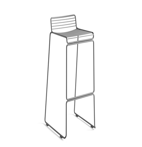 Tabouret de bar HEE HIGH de Hay, H.75 cm, Gris asphalte
