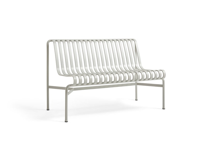 Banc avec dossier PALISSADE de Hay, Sans accoudoir, Sky grey Banc avec dossier PALISSADE de Hay, Sans accoudoir, Sky grey