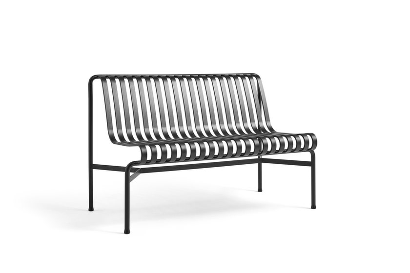 Banc avec dossier PALISSADE de Hay, Sans accoudoir, Anthracite Banc avec dossier PALISSADE de Hay, Sans accoudoir, Anthracite