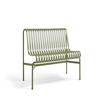 Banc avec dossier PALISSADE de Hay, Sans accoudoir, Olive