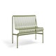 Banc avec dossier PALISSADE, Sans accoudoir, Olive