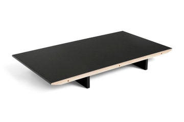 Extension pour table à rallonge CPH30 de Hay, 50 x 90 cm, Structure chêne laqué noir, Plateau lino noir Extension pour table à rallonge CPH30 de Hay, 50 x 90 cm, Structure chêne laqué noir, Plateau lino noir