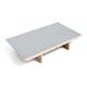 Extension pour table à rallonge CPH30, 50 x 90 cm, Structure chêne vernis naturel, Plateau lino gris