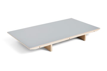 Extension pour table à rallonge CPH30 de Hay, 50 x 90 cm, Structure chêne vernis naturel, Plateau lino gris Extension pour table à rallonge CPH30 de Hay, 50 x 90 cm, Structure chêne vernis naturel, Plateau lino gris
