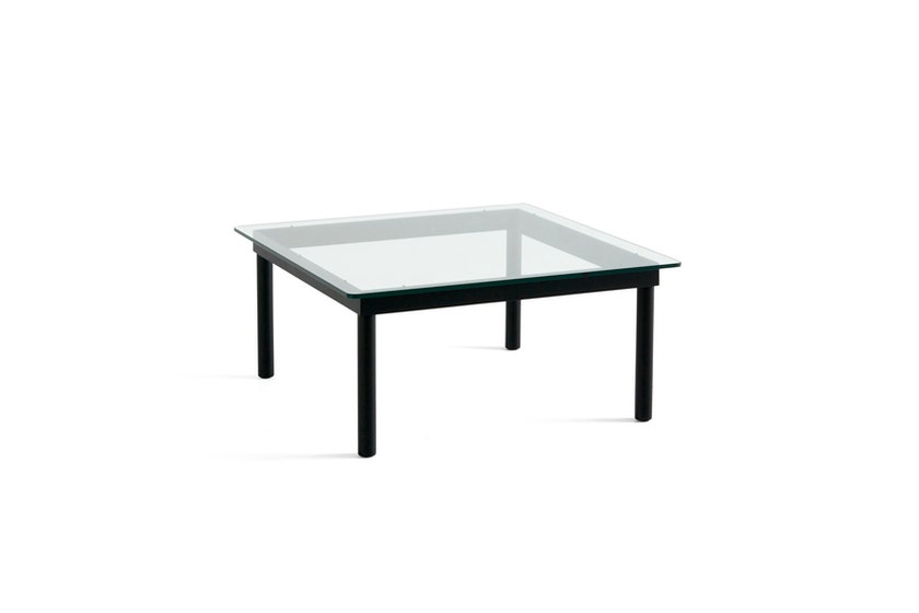 Table basse KOFI de Hay, Verre transparent, 80 x 80 cm, Chêne teinté noir Table basse KOFI de Hay, Verre transparent, 80 x 80 cm, Chêne teinté noir