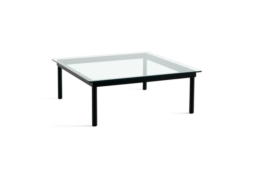 Table basse KOFI de Hay, Verre transparent, 100 x 100 cm, Chêne teinté noir Table basse KOFI de Hay, Verre transparent, 100 x 100 cm, Chêne teinté noir