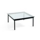 Table basse KOFI de Hay, Verre transparent, 120 x 120 cm, Chêne teinté noir