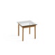 Table basse KOFI, Verre transparent, 60 x 60 cm, Chêne naturel
