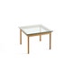 Table basse KOFI de Hay, Verre transparent, 80 x 80 cm, Chêne naturel