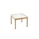 Table basse KOFI, Verre rainuré, 80 x 80 cm, Chêne naturel