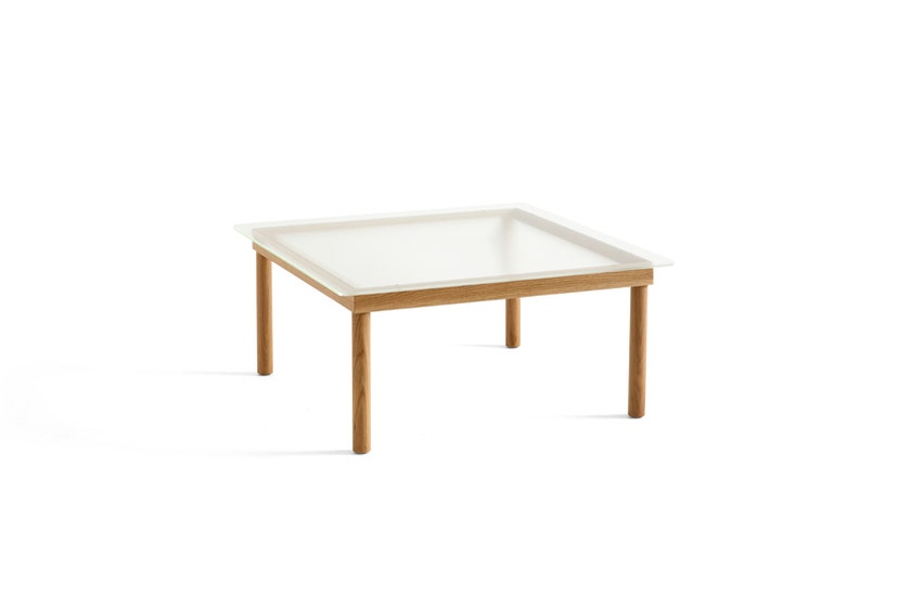 Table basse KOFI de Hay, Verre rainuré, 80 x 80 cm, Chêne naturel Table basse KOFI de Hay, Verre rainuré, 80 x 80 cm, Chêne naturel