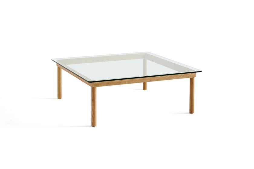 Table basse KOFI de Hay, Verre transparent, 100 x 100 cm, Chêne naturel Table basse KOFI de Hay, Verre transparent, 100 x 100 cm, Chêne naturel