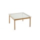 Table basse KOFI de Hay, Verre rainuré, 100 x 100 cm, Chêne naturel