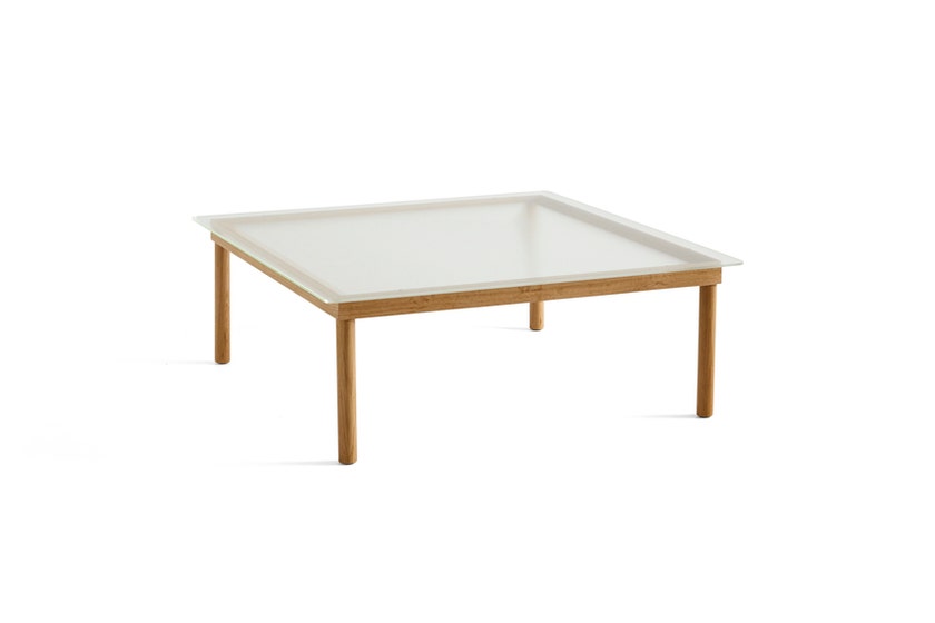 Table basse KOFI de Hay, Verre rainuré, 100 x 100 cm, Chêne naturel Table basse KOFI de Hay, Verre rainuré, 100 x 100 cm, Chêne naturel