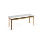 Table basse KOFI de Hay, Verre transparent, 140 x 50 cm, Chêne naturel