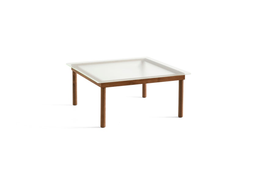 Table basse KOFI de Hay, Verre rainuré, 80 x 80 cm, Noyer Table basse KOFI de Hay, Verre rainuré, 80 x 80 cm, Noyer