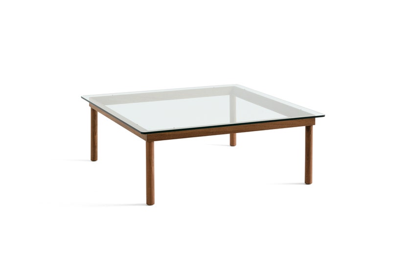 Table basse KOFI de Hay, Verre transparent, 100 x 100 cm, Noyer Table basse KOFI de Hay, Verre transparent, 100 x 100 cm, Noyer