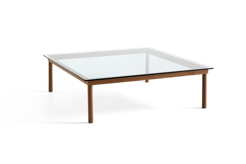 Table basse KOFI de Hay, Verre transparent, 120 x 120 cm, Noyer Table basse KOFI de Hay, Verre transparent, 120 x 120 cm, Noyer