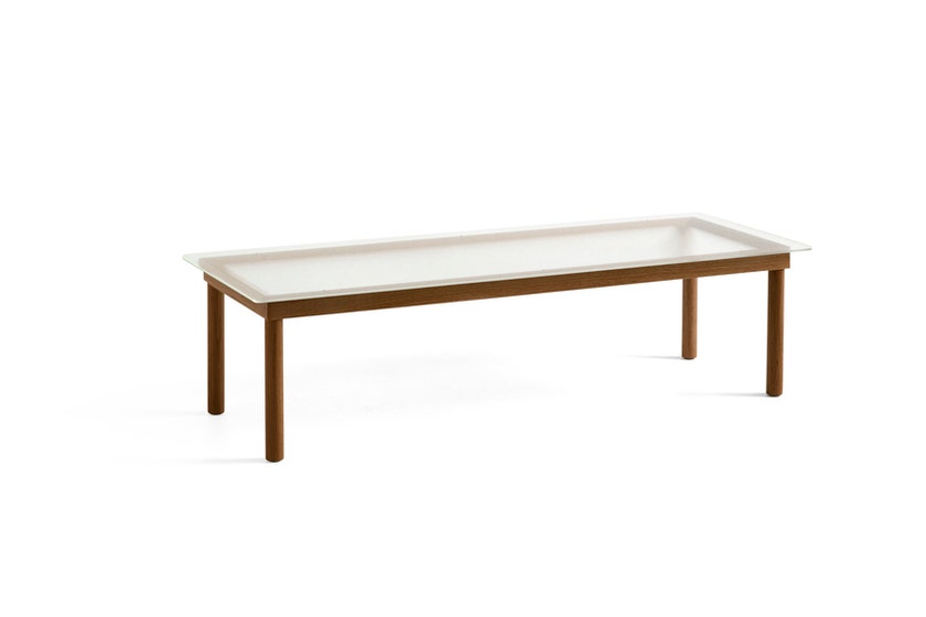 Table basse KOFI de Hay, Verre rainuré, 140 x 50 cm, Noyer Table basse KOFI de Hay, Verre rainuré, 140 x 50 cm, Noyer