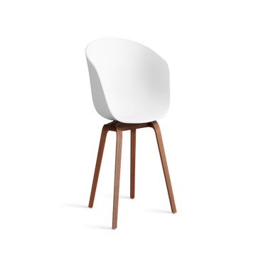 Fauteuil AAC 22 de Hay, Piètement en noyer vernis naturel, White 2.0