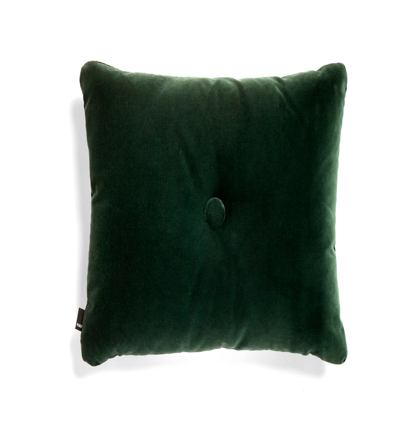 Coussin DOT SOFT VELOURS de Hay, Dark green