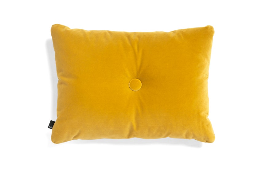 Coussin DOT SOFT VELOURS de Hay, Yellow Coussin DOT SOFT VELOURS de Hay, Yellow