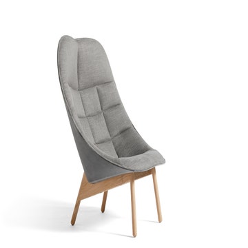 Fauteuil lounge UCHIWA QUILT de Hay, Pieds en chêne vernis naturel, Roden 05 / Lola