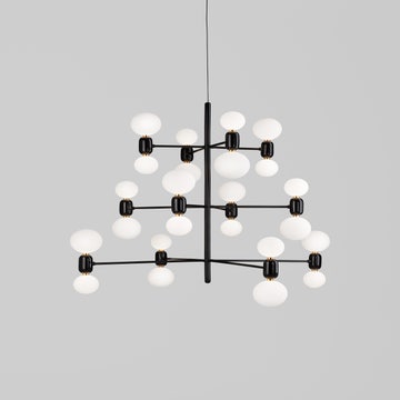 Suspension ABALLS CHANDELIER 12 NOIRE de Parachilna