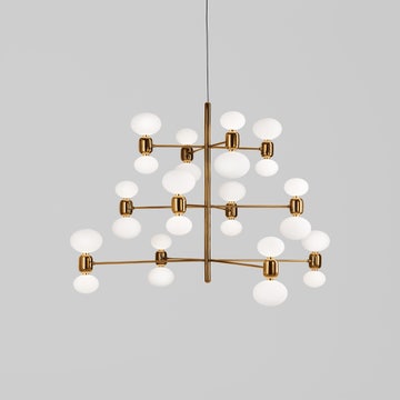 Suspension ABALLS CHANDELIER 12 DORÉE de Parachilna