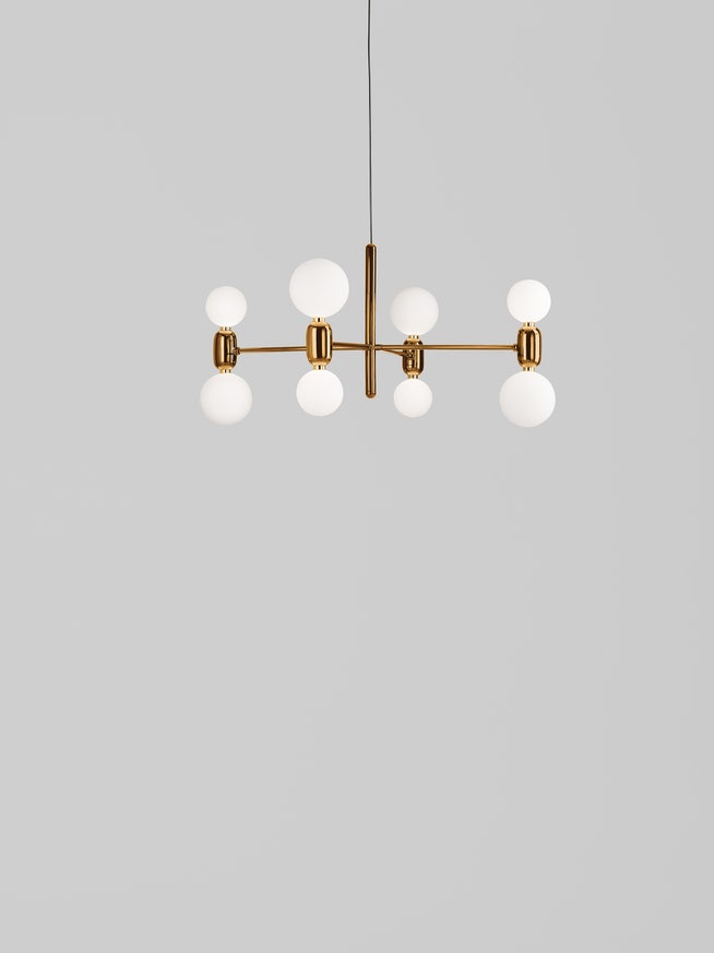 Suspension ABALLS CHANDELIER 4 DORÉE de Parachilna Suspension ABALLS CHANDELIER 4 DORÉE de Parachilna
