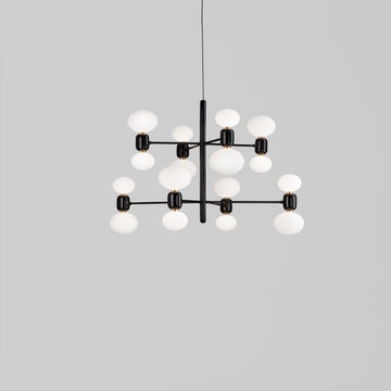 Suspension ABALLS CHANDELIER 8 NOIRE de Parachilna