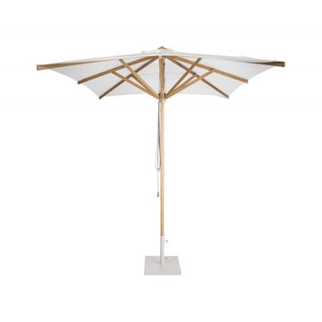 Parasol MOOREA de Jardinico, 300 × 300 cm, Structure teck, Toile Natural