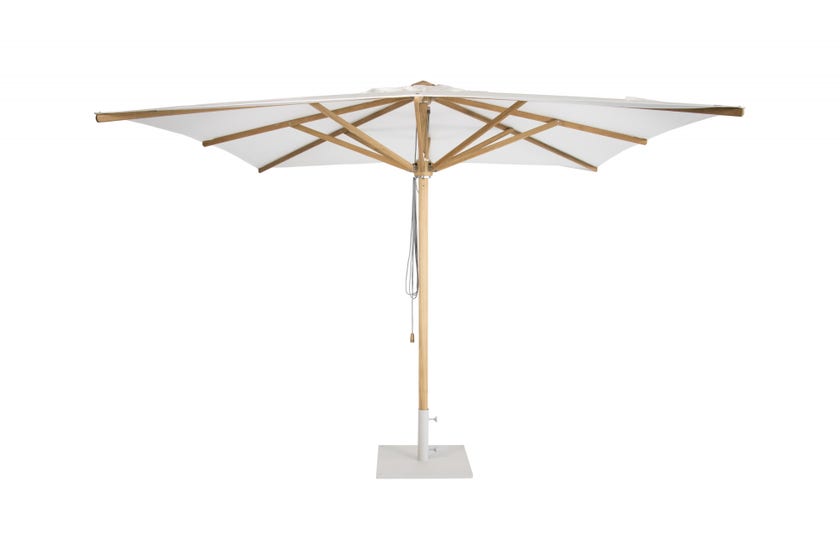 Parasol MOOREA de Jardinico, 300 × 300 cm, Structure teck, Toile Natural Parasol MOOREA de Jardinico, 300 × 300 cm, Structure teck, Toile Natural