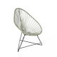 Fauteuil ACAPULCO avec structure noire, Vert olive