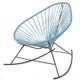 Fauteuil à bascule ACAPULCO avec structure noire, Bleu fjord