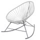 Fauteuil à bascule ACAPULCO avec structure noire, Gris silex