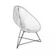 Fauteuil ACAPULCO avec structure noire, Gris silex