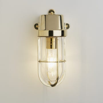 Applique ADMIRAL de Nautic, Laiton poli, Verre clair