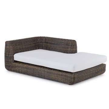 Module lounge côté gauche AGORA de Unopiu',Tropical brown avec coussin