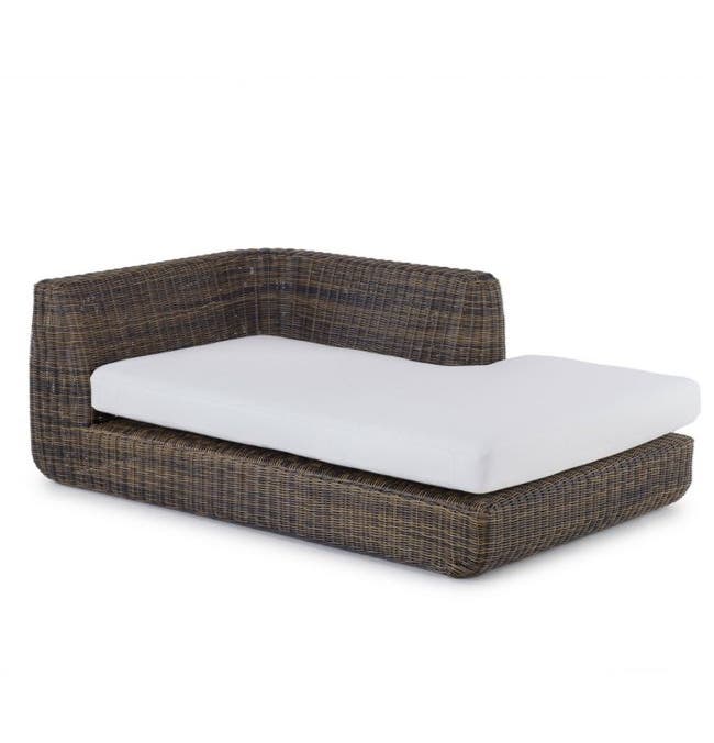 Module lounge côté gauche AGORA de Unopiu',Tropical brown avec coussin