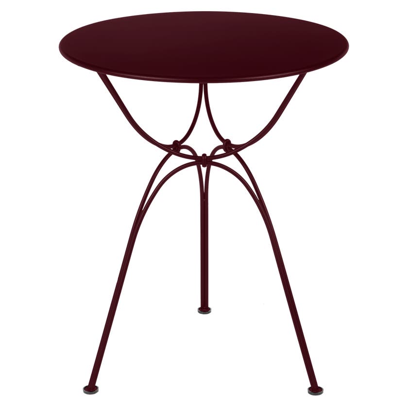Table Airloop Fermob diam 60 h74.5 coloris cerise noir Table Airloop Fermob diam 60 h74.5 coloris cerise noir