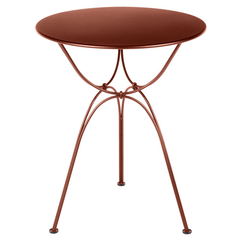 Table Airloop Fermob D.60 H.74.5, Ocre rouge Table Airloop Fermob D.60 H.74.5, Ocre rouge