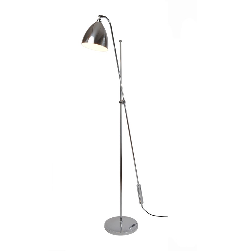 Lampadaire TASK OVERREACH d'Original BTC, Aluminium poli