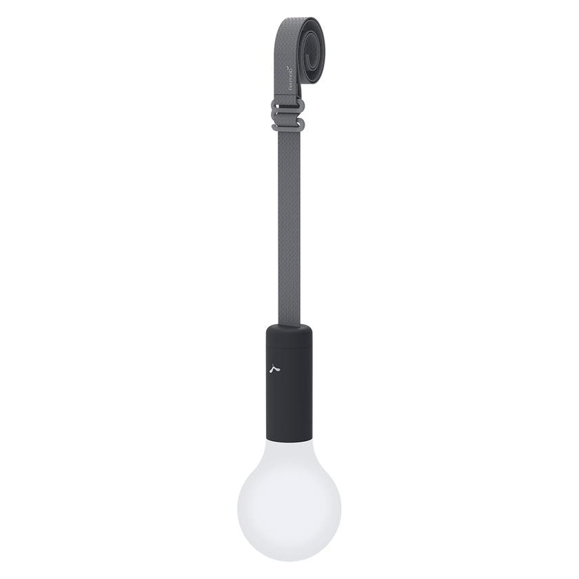 Lampe APLO de Fermob, avec sangle de suspension, Carbone Lampe APLO de Fermob, avec sangle de suspension, Carbone