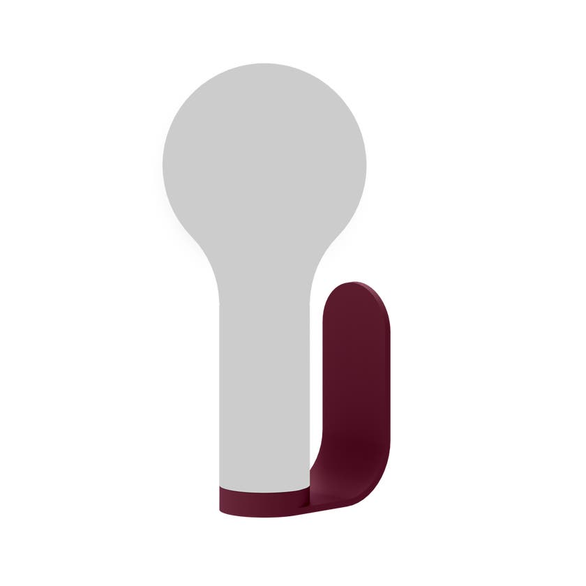 Support / applique murale pour lampe APLO de Fermob, Cerise noire Support / applique murale pour lampe APLO de Fermob, Cerise noire