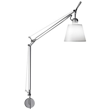 Applique TOLOMEO BASCULANTE PARETE d'Artemide, Diffuseur satin gris Applique TOLOMEO BASCULANTE PARETE d'Artemide, Diffuseur satin gris