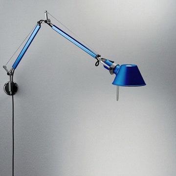 Applique TOLOMEO MICRO E27 d'Artemide, Bleu anodisé