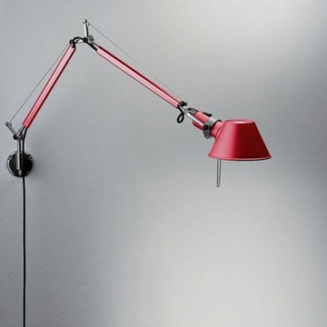 Applique TOLOMEO MICRO E27 d'Artemide, Rouge anodisé